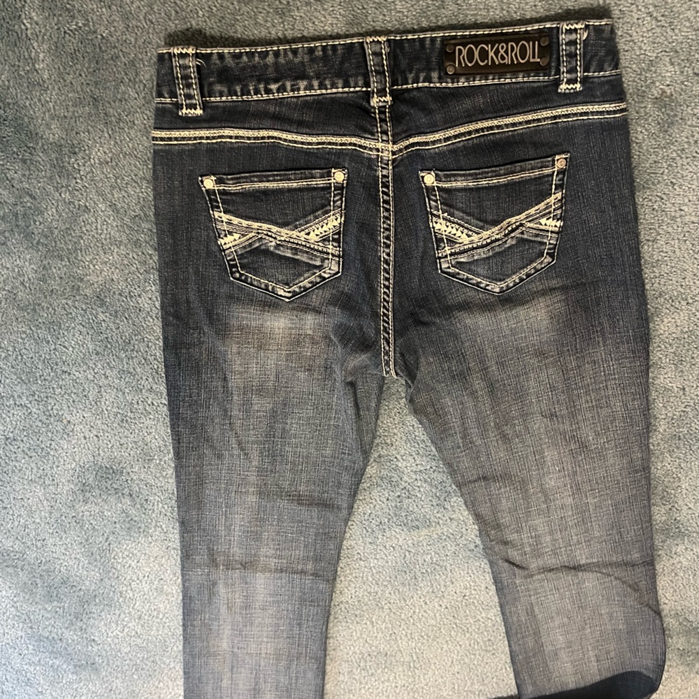 rock & Roll Cowgirl Boyfriend 28x32 blue jeans